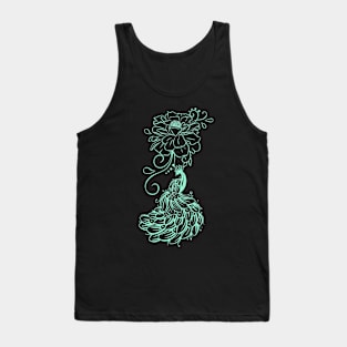 Turquoise Peacock Tank Top